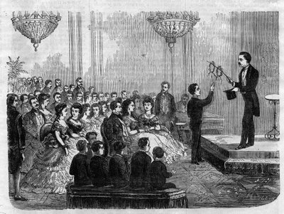 Magická show, kterou přednesl Monsieur Faure Nicolay za přítomnosti císaře Napoleona III. (1808-1873) a jeho syna prince Imperial (1856-1879) v roce 1870 od Unknown artist