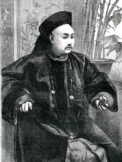 Mandarin Tchung Hao (Chung How), rytina 1868 od Unknown artist