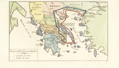 Mapa starověkého Řecka od Unknown artist