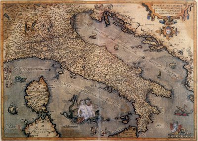 Mapa Itálie od Unknown artist