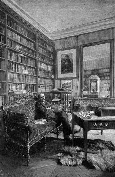 Marcellin Berthelot (1827-1907), francouzský chemik, ve své praxi. Gravírování v „“ Příroda: přehled věd a jejich aplikací v umění a průmyslu““ z 31. března od Unknown artist