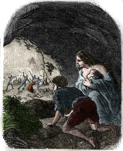 Masakry Vaudois v 16. století. od Unknown artist