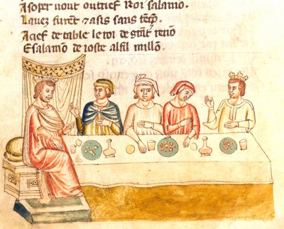 Jídlo krále a jeho poddaných Miniatura z 12. století Biblioteca Marciana Venice od Unknown artist