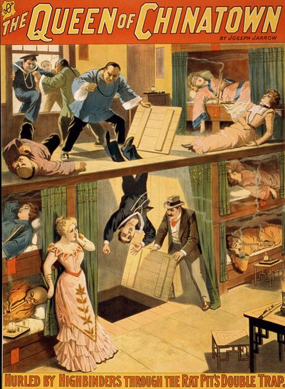 Melodramový plakát „Královna čínské čtvrti“ od Josepha Jarrowa od Unknown artist