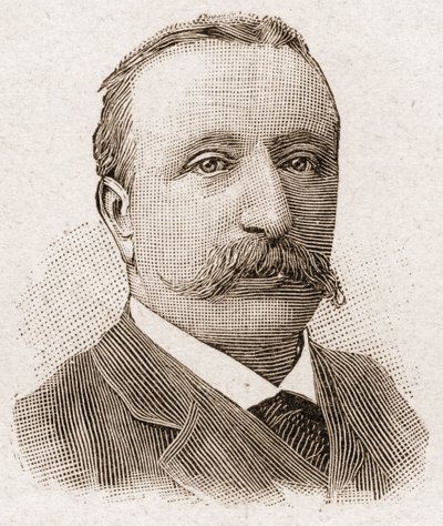 Členové Akademie Francaise v roce 1895: portrét Alberta Sorela (1843-1906), francouzského historika. od Unknown artist