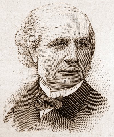 Členové Akademie Francaise v roce 1895: portrét Octave Grearda (1828-1904), vysokého úředníka a literárního historika, francouzského literárního kritika. od Unknown artist