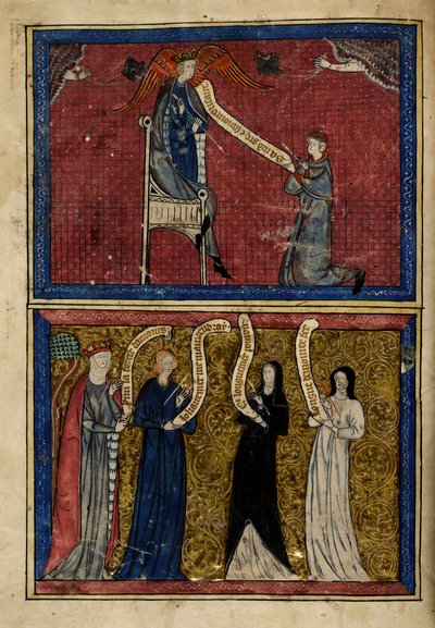 Muži a ženy zranění Bohem lásky z „Le Roman de la Rose“ od Unknown artist