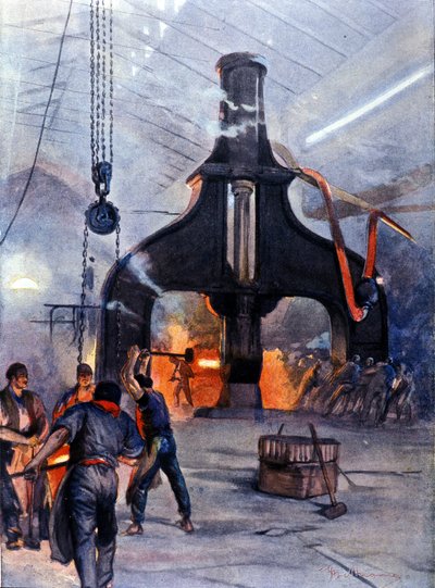 Kovárny Ansaldo v roce 1890. od Unknown artist