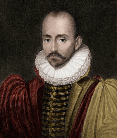 Michel Eyquem de Montaigne 1533-1592 - rytina - 19. stol. od Unknown artist