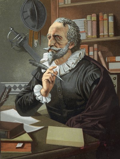 Miguel de Cervantes, španělský spisovatel (1547 - 1616) podle slavných mužů a žen. Barcelona 1877. od Unknown artist
