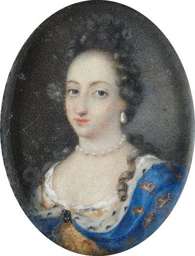 Miniatura švédské královny Ulriky Eleonory starší, kolem 1680 (kvaš na pergamenu) od Unknown artist
