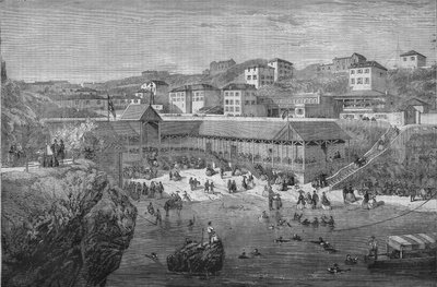 Ráno v mořských lázních Biarritz v roce 1867. od Unknown artist