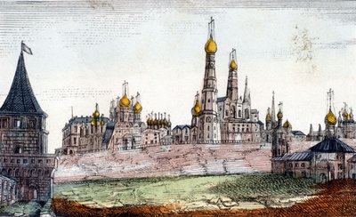Moskva, Kreml. 19. století rytina. od Unknown artist