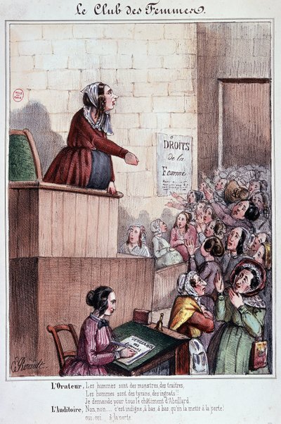 Dámský klub Mouffetard Street během revoluce v roce 1848 od Unknown artist