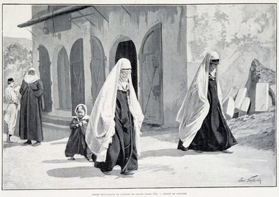 Muslimské ženy v Bosně. V Tour du monde 1/1896. od Unknown artist