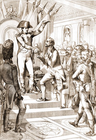 Napoleon rozdával řády Čestné legie v roce 1804. od Unknown artist