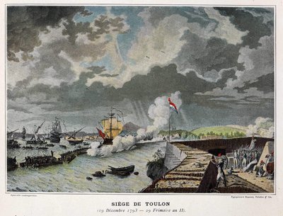 Námořní bitva: Obléhání Toulonu 19/12/1793 - v „“Námořních bitvách Napoleona““ od Unknown artist