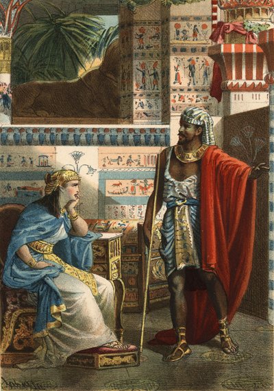 Nitocris, podle Manethona, poslední egyptské královny z dynastie VI. Rytina 1881.v „“The Cult of Beauty““ od Juana Justa Hugueta, editor Molinas Hermanos od Unknown artist