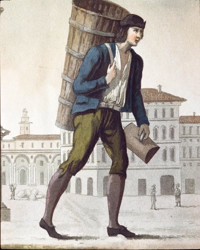Staré řemeslo: mlékař (litografie od Unknown artist