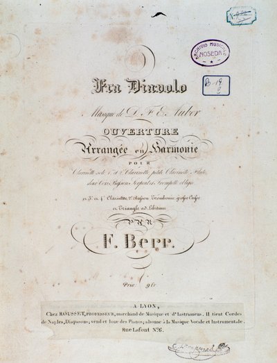 Vernisáž komické opery Fra Diavolo aneb The Hotelery of Terracine od D. F. Aubera od Unknown artist