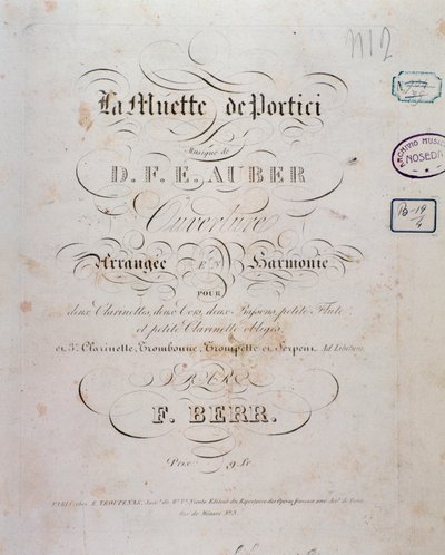 Vernisáž opery La muette de Portici od D. F. Aubera od Unknown artist