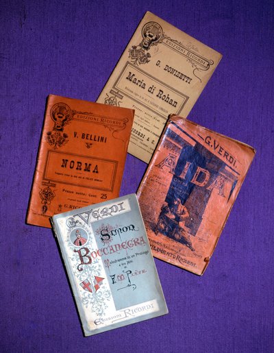 Operní booklety (Giuseppe Verdi, Vincenzo Bellini, Gaetano Donizetti) od Unknown artist