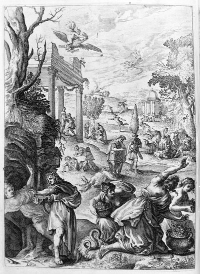 Ovidius (Ovidius) - ilustrace ke knize 15 - (P. Ovidiovy Metamorfózy noci od Unknown artist