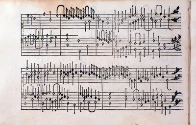 Page of Tablature, kniha 1 od Girolama Cavazzoniho od Unknown artist