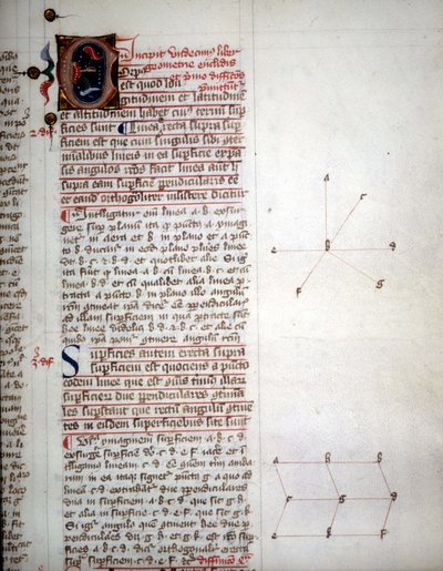 Strana rukopisu „Prvků geometrie“ od Euklida, matematika ze 3. století před naším letopočtem. ¿ od Unknown artist