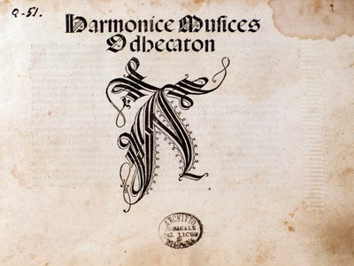 Strana hudební partitury Harmonice Musices Odhecaton od Ottaviana Petrucciho (1501) od Unknown artist