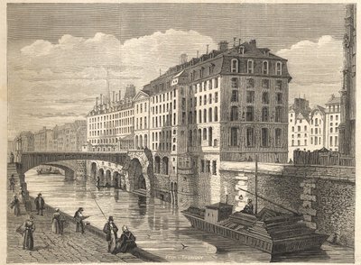 Demolice v Paříži: Hotel Dieu od Unknown artist