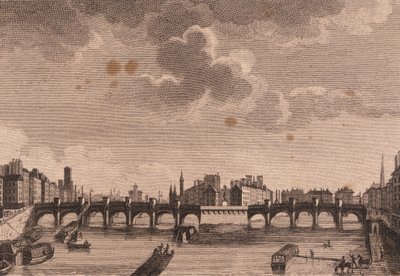 Paříž, Pont Neuf a Ile de la Cité na Seině. od Unknown artist