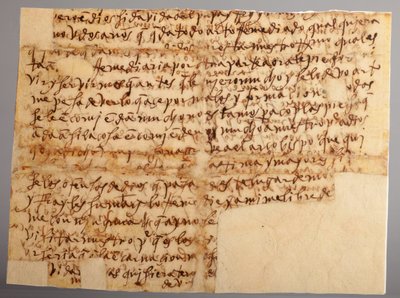 Část rukopisu. Dopis svaté Terezy č. 96 její neteři matce Marii Bautisté (dopis Santa Teresa č. 96 ze Sevilly její neteři, matce Marii Bautisté, která je ve Valladolidu). Papír. Část 1. 30. listopadu 1575. od Unknown artist