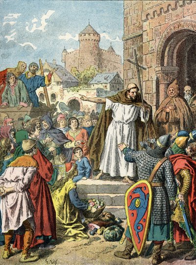 Petr Poustevník káže křížovou výpravu od Unknown Artist