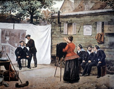 Potulný fotograf ve Francii v roce 1890. od Unknown artist