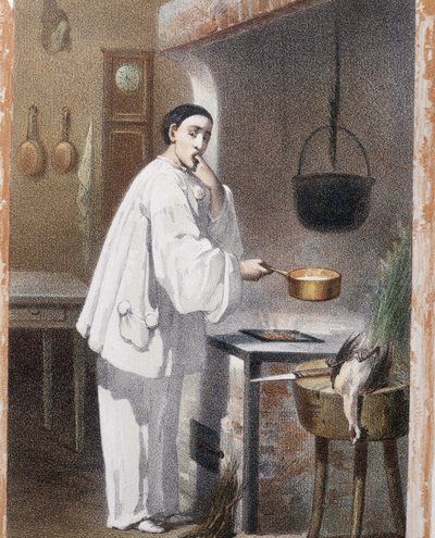 Pierrot chutná vaření - n. d., konec 19. století od Unknown artist