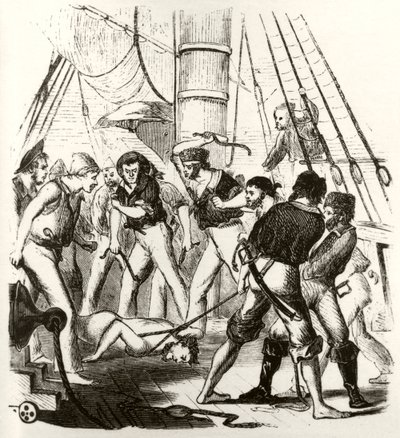 Piráti mučí George Witherse od Unknown artist