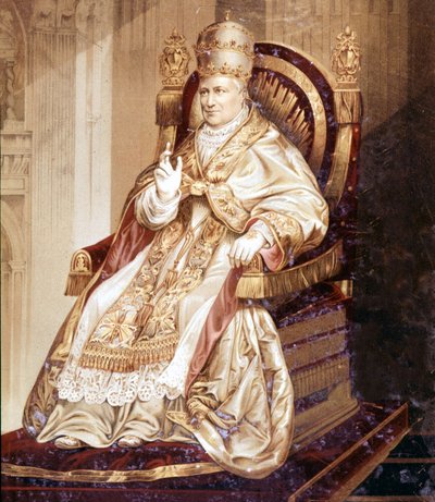 Pius IX. (1792 - 1878). Chromolitografie. od Unknown artist