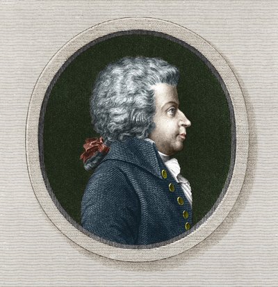 Portrét Wolfganga Amadea Mozarta (1756-1791) - grav. 19. století od Unknown artist