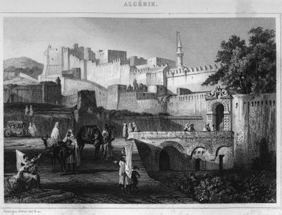 Porte Bab-Azoun v Alžíru, pevnost obsazená divizí Escarů během dobytí Agery Francií v roce 1830, v „L