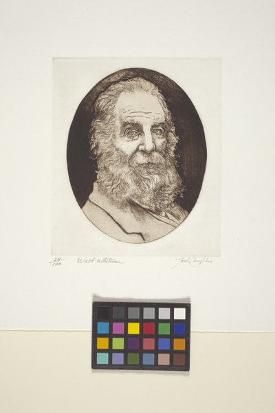 Portrét Walta Whitmana (inkoust, tisk) od Unknown artist