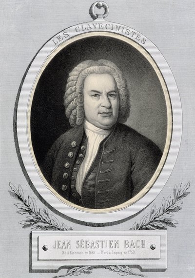 Portrét v medailonu od Jeana Sebastiena Bacha (Johann Sebastian Bach od Unknown artist