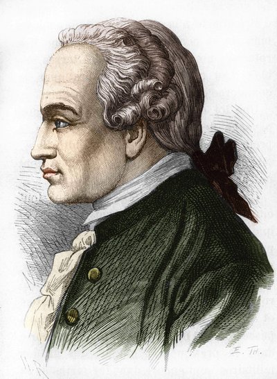Portrét (Immanuela) Emmanuela Kanta. Německý filozof (K¿nigsberg od Unknown artist