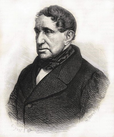 Portrét Achille Léonce Victor Charles de Broglie (1785 - 1870), vévoda z Broglie. Rytina 19. století. od Unknown artist