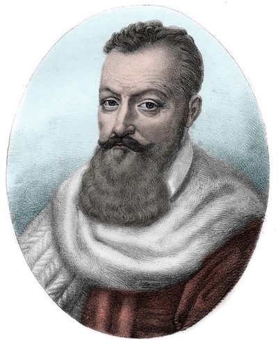 Portrét Achilles de Harlay prvního předsedy parlamentu Paříže - Portrét Achilles de Harlay, Comte de Beaumont Francouzský soudce první předseda parlamentu Paříže (1536 -1619) - od Unknown artist