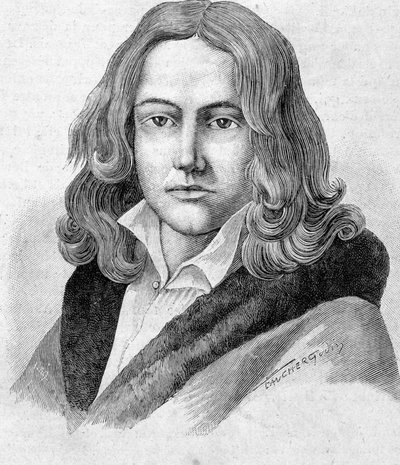 Portrét Adelberta von Chamisso je německý básník a botanik francouzské národnosti (1781 - 1838) - v „“Les Contemporains“, n.d. koncem 19. století. od Unknown artist