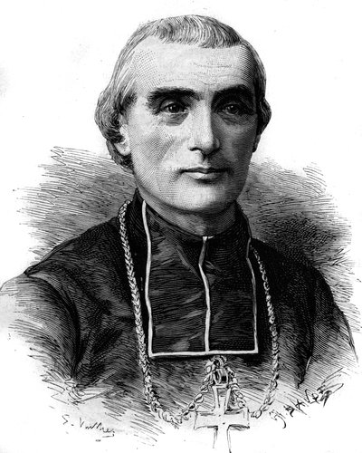 Portrét Adolphe Perraud (1828-1906), francouzský církevní muž a akademik. Rytina v „“ Le Monde Illustré““ č. 1316 ze 17. června 1882. od Unknown artist