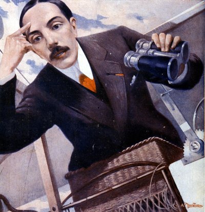 Portrét Alberta Santose - Dumonta (1873 - 1932), brazilský aeronautik od Damiana. od Unknown artist