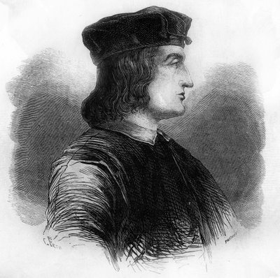 Portrét Alduse Manutiuse (Alde Manuce) (1449 - 1515). od Unknown artist