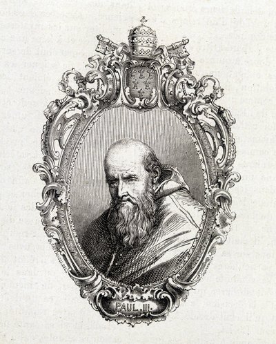 Portrét Alessandra Farneseho, papeže Pavla III. (1468 - 1549) v letech 1534 až 1549. od Unknown artist